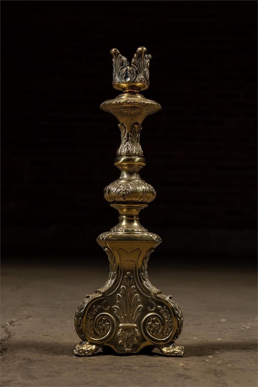 Lot 202: Vintage Brass Altar Candle Holder