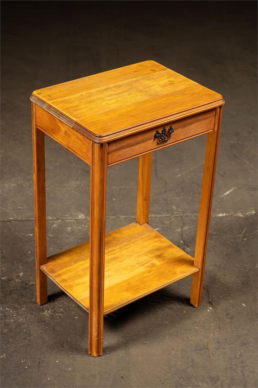 Lot 216: Mid-Century Maple Side Table