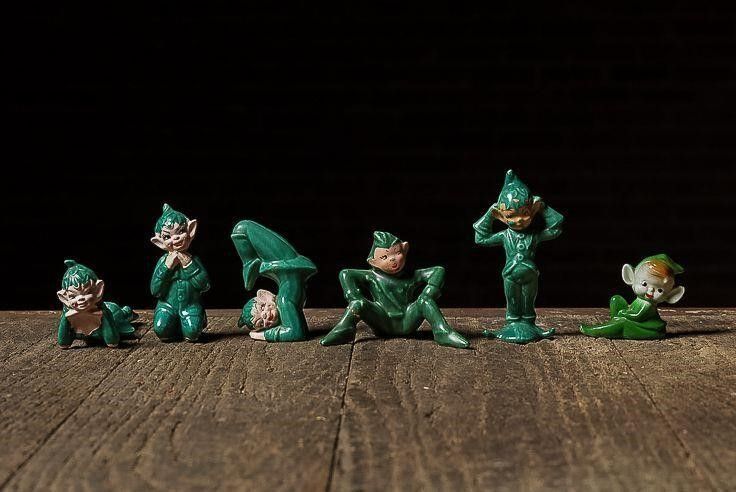 Lot 236: Set of Six Ceramic Pixie Figurines by Gilner