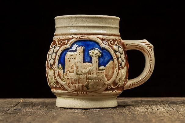 Lot 238: Vintage German Westerwald-Style Ceramic Beer Stein