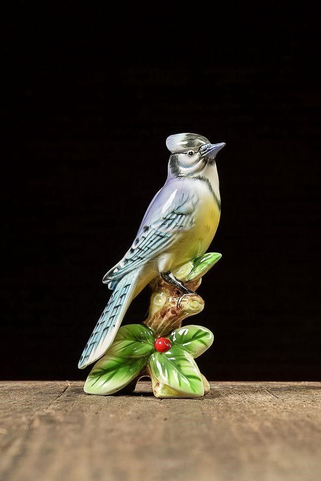 Lot 239: Vintage Japanese Blue Jay Statuette