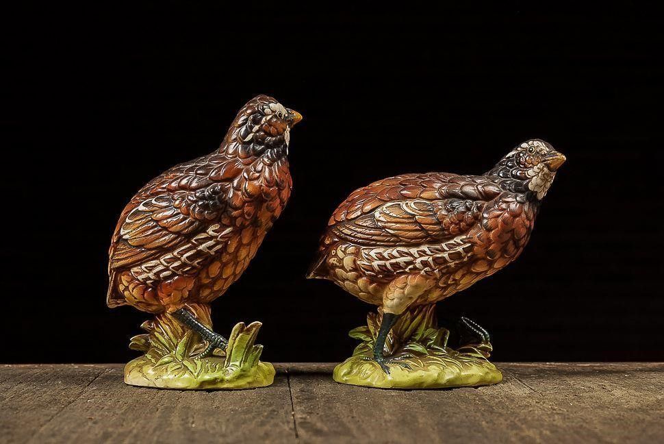 Lot 244: Pair of Female Quail Statuettes by Norcrest