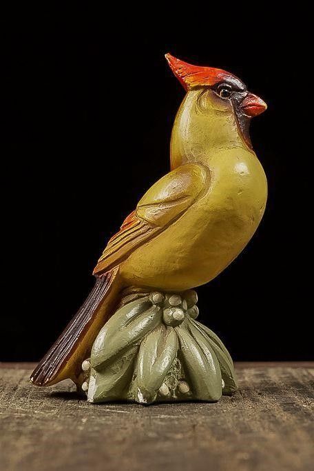 Lot 261: Carved Wooden Cardinal Figurine