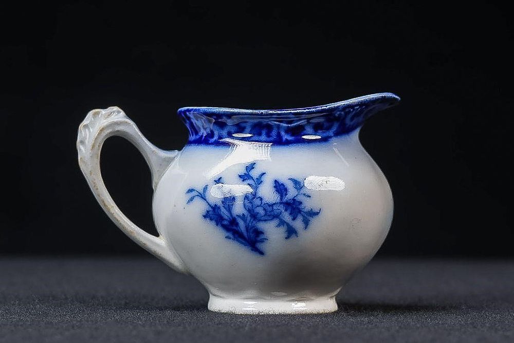 Lot 422: Victorian Touraine Flow Blue Creamer Pitcher