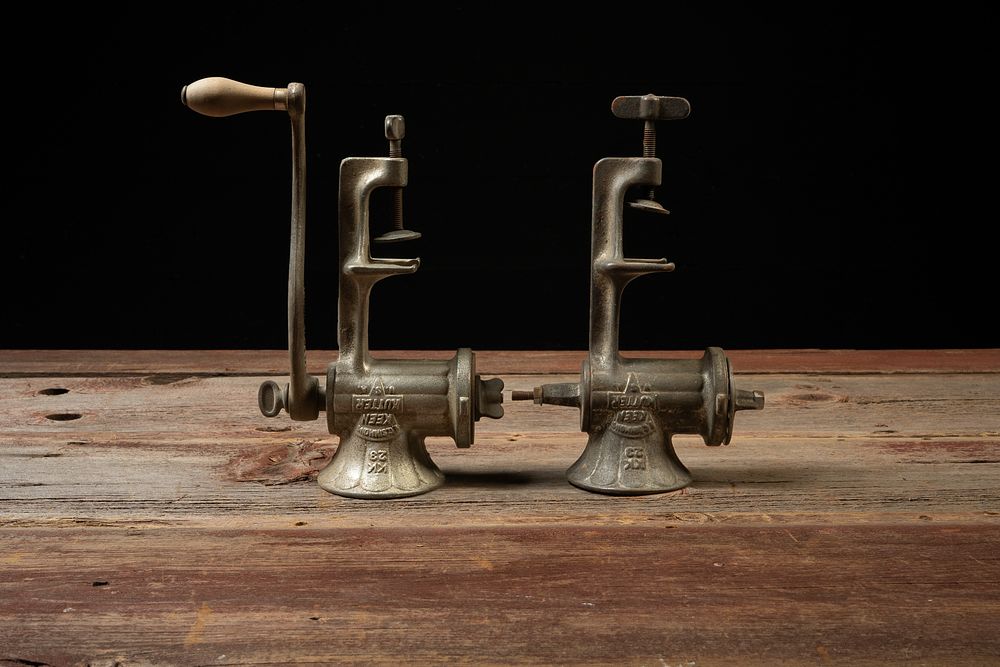 Lot 152: 2 Enterprise Queen No. 23 Cast Iron Meat Grinders