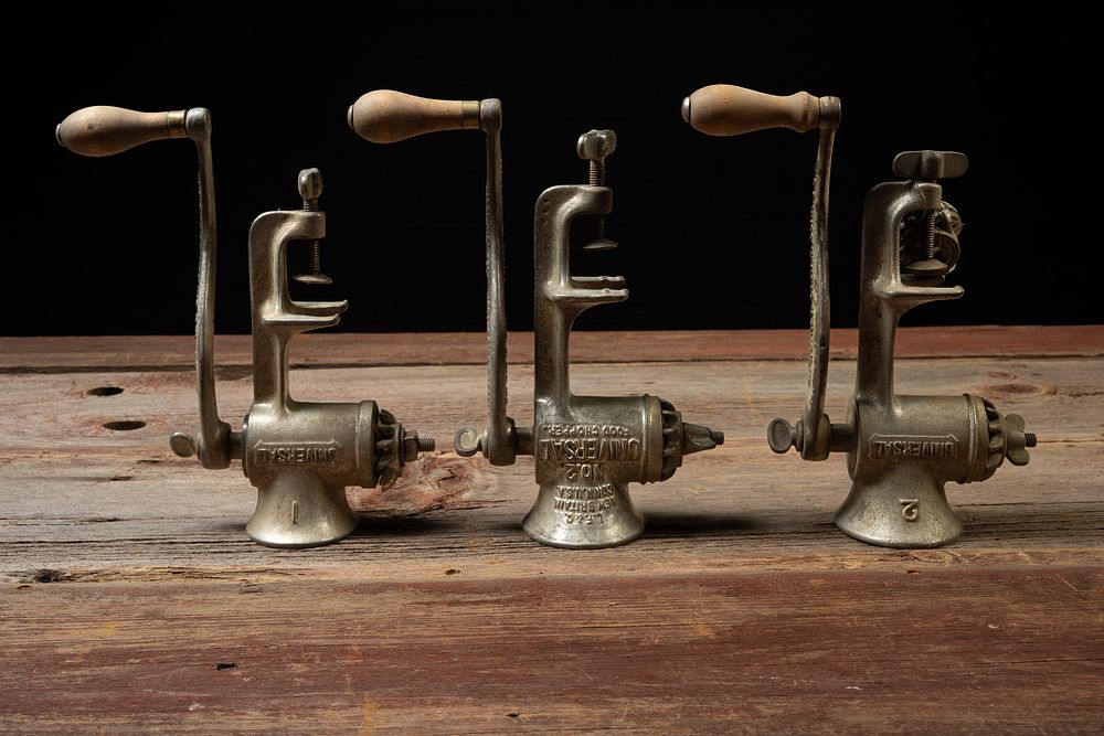 Lot 153: 3 Enterprise Universal Cast Iron Food Choppers