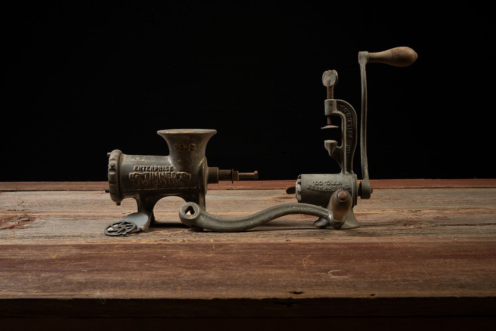 Lot 155: Enterprise No. 12 “Tinned” Meat Grinder w/ Parts