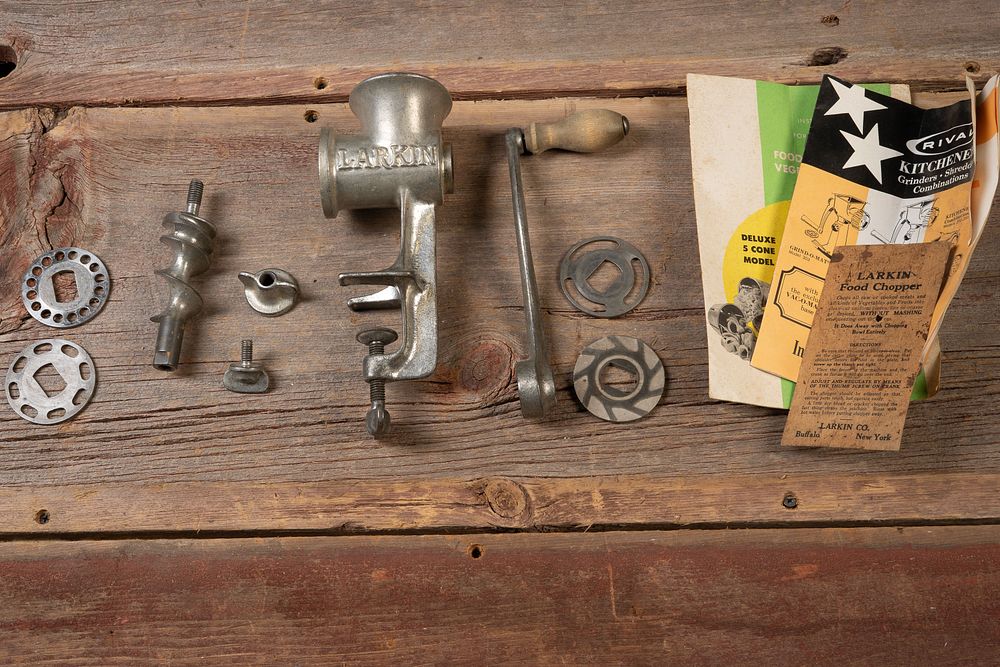 Lot 156: Larkin Cast Iron Food Chopper Set