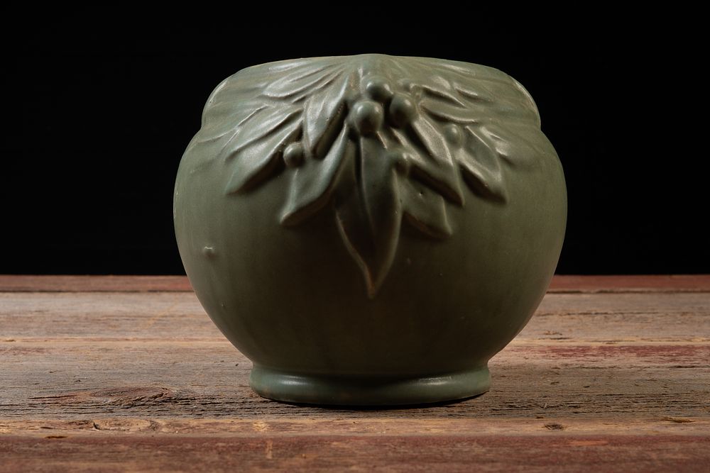 Lot 157: Matte Green Art Pottery Jardiniere