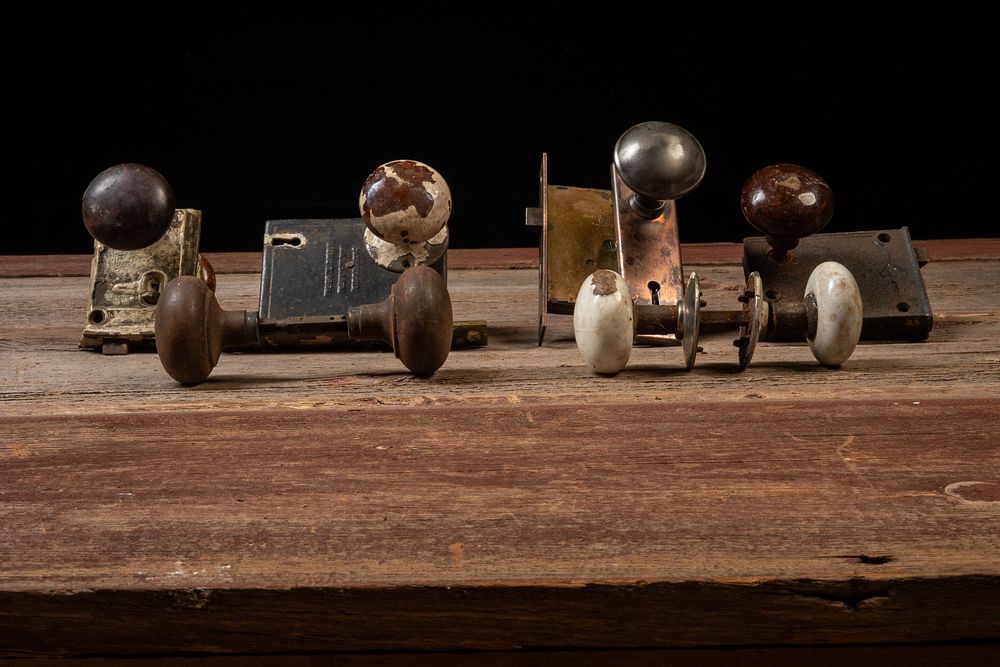 Lot 169: Antique Door Hardware Lot