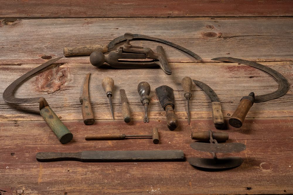 Lot 170: Lot of Assorted Antique Farm Tools