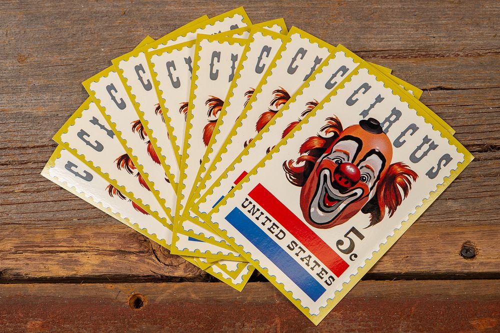 Lot 178: 1966 American Circus Stamp Postcards (x10)