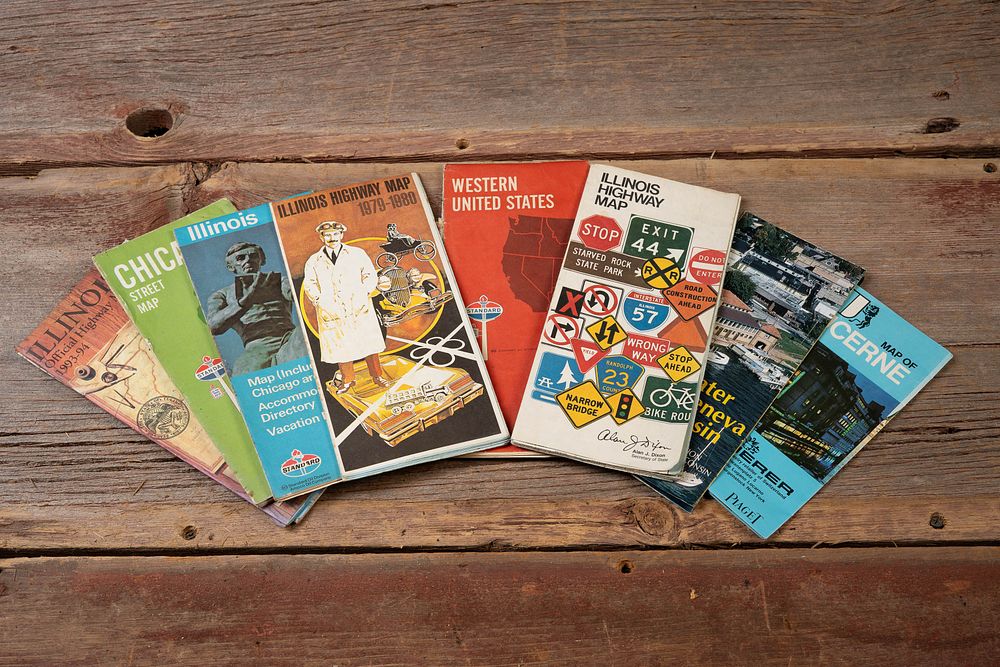 Lot 191: Vintage Illinois & Western Highway Map Assortment