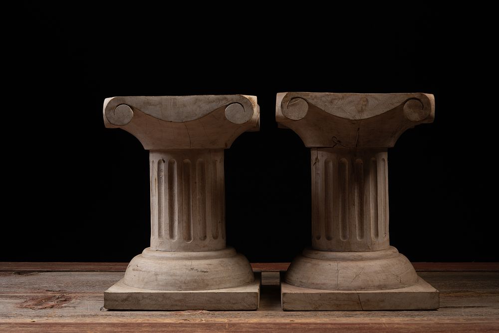 Lot 218: Pair of Monumental Classical Column Pedestals