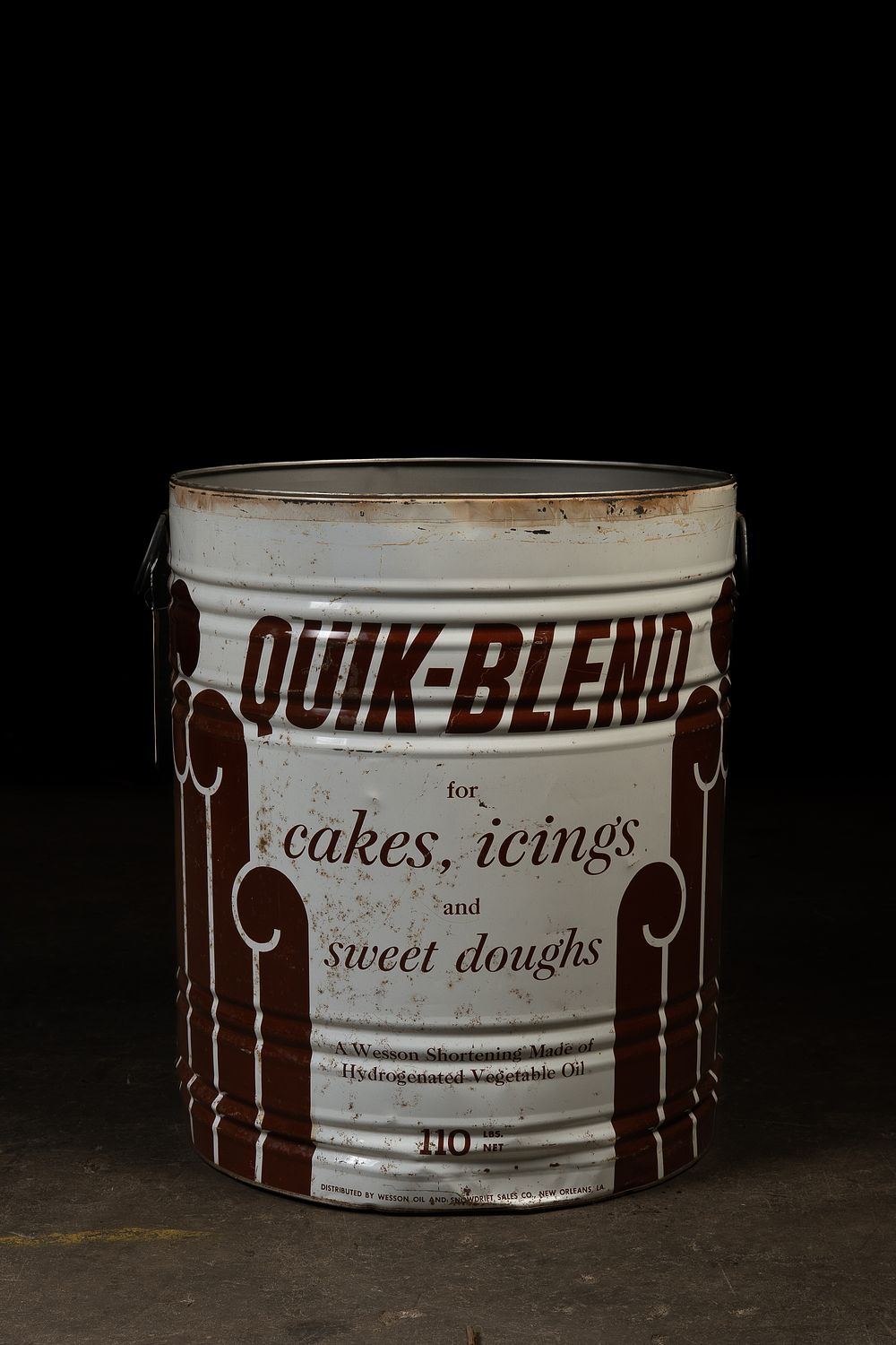 Lot 224: Quik-Blend 110 lb. Shortening Tin by Wesson