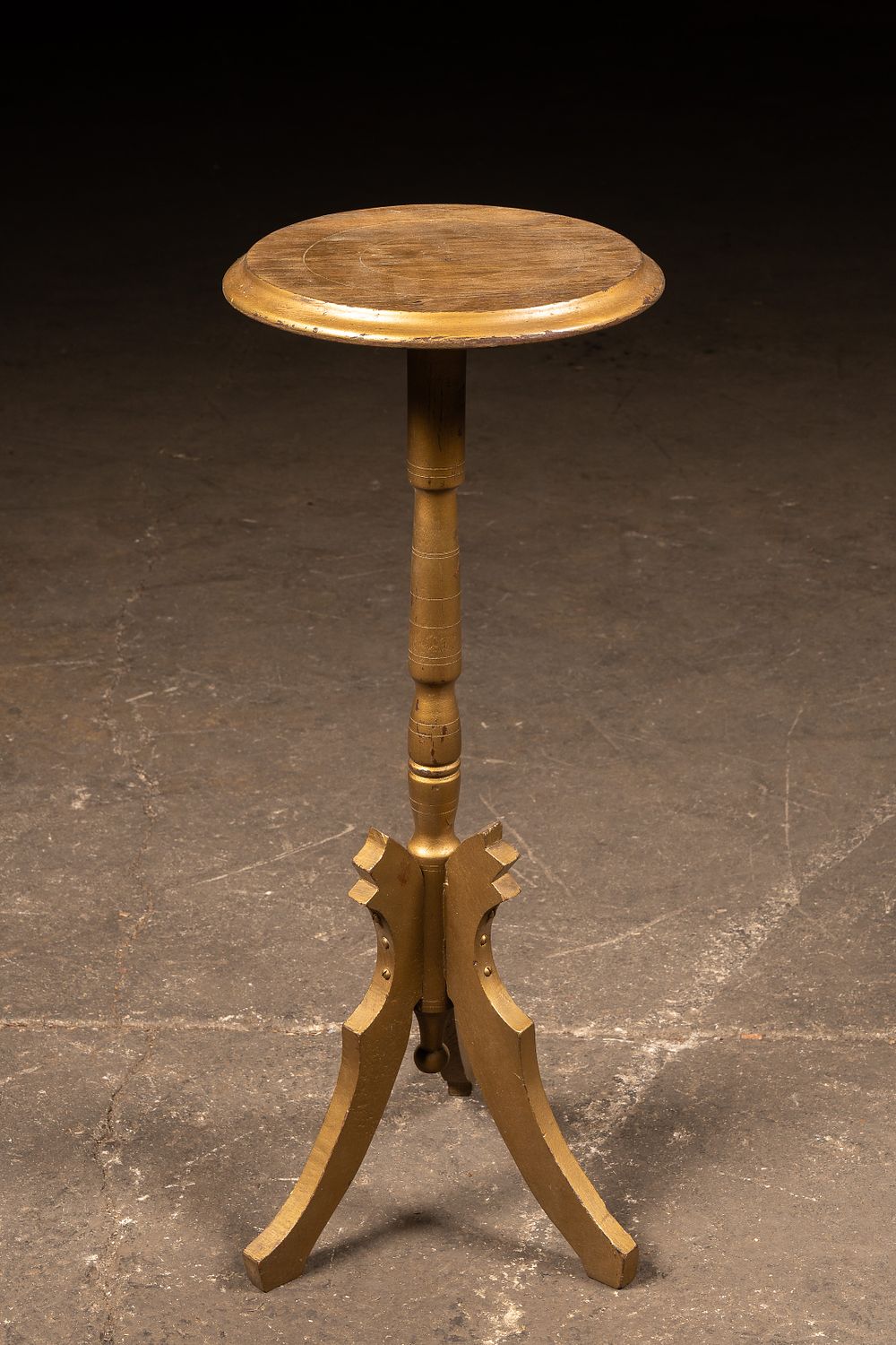 Lot 234: Gold Painted Wooden Plant Stand