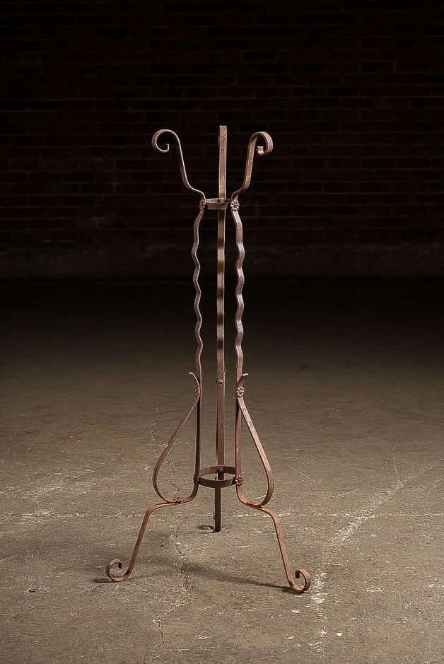 Lot 242: Wrought Iron Floor Stand