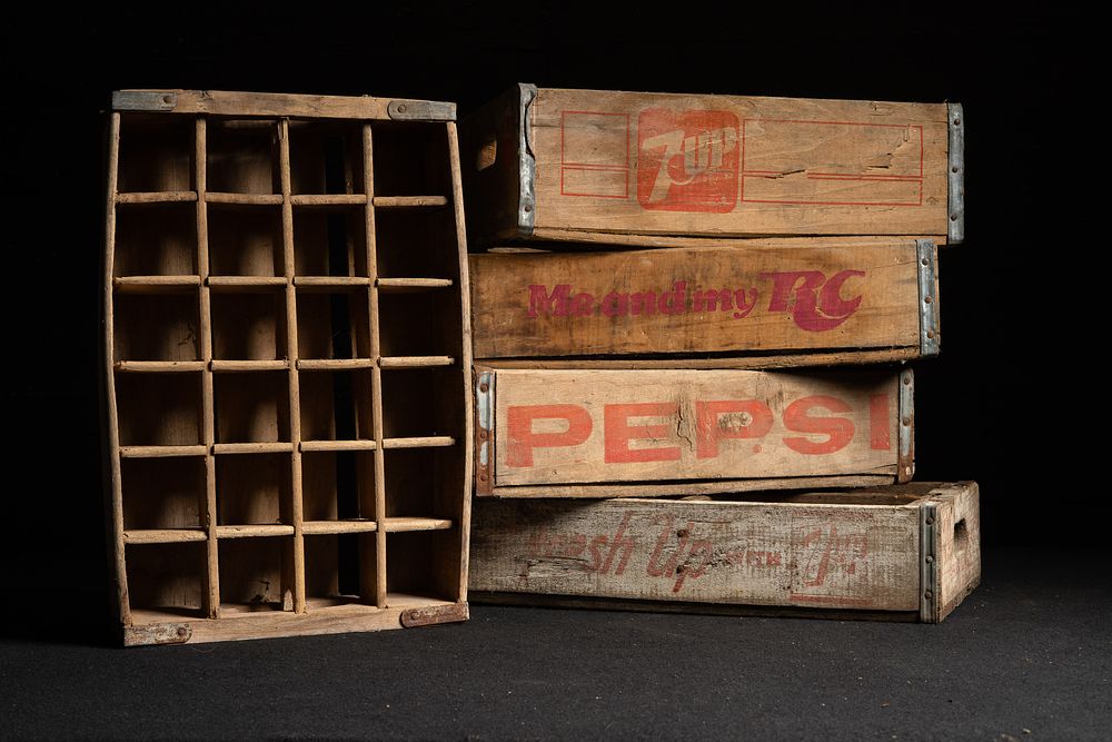 Lot 277: Assorted Vintage Wooden Soda Crates