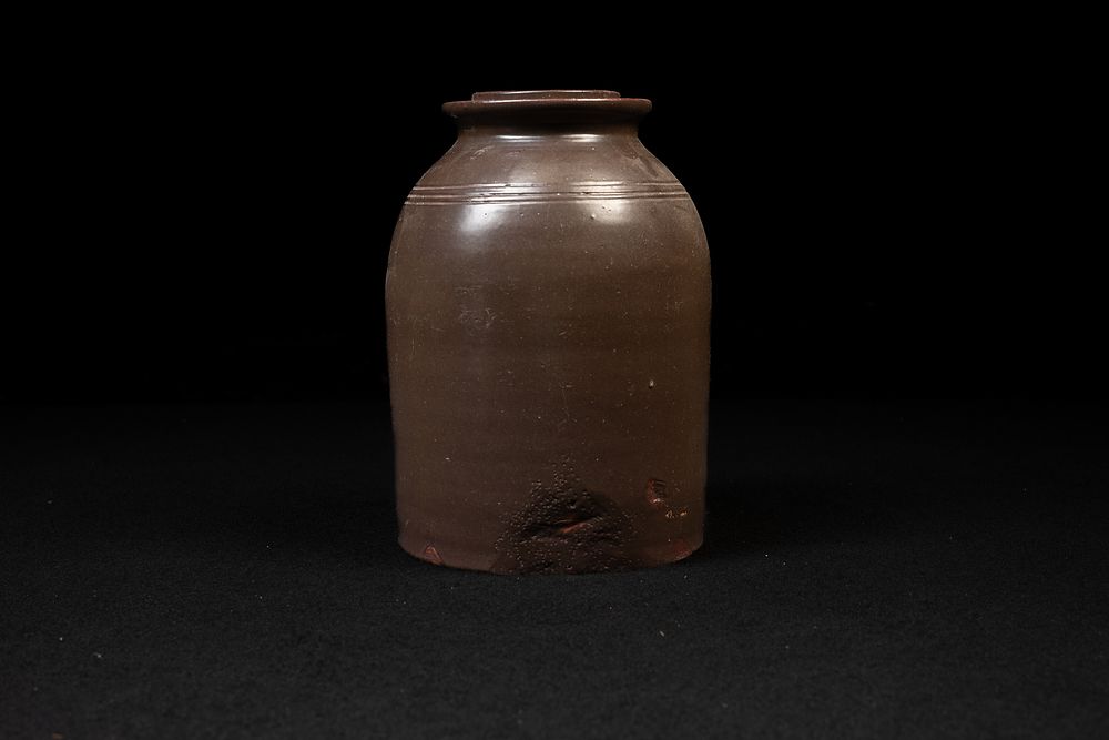 Lot 295: 19th Century Albany Slip Glazed Stoneware Jar