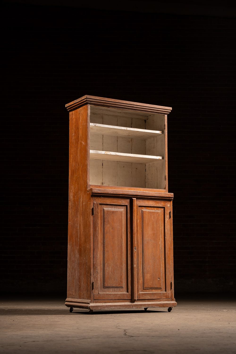 Lot 329: Antique General Store Step-Back Hutch