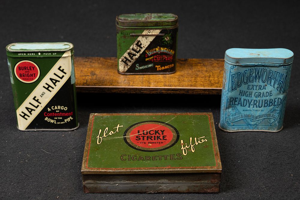 Lot 338: Vintage Asst. Tobacco & Cigarette Advertising Tins
