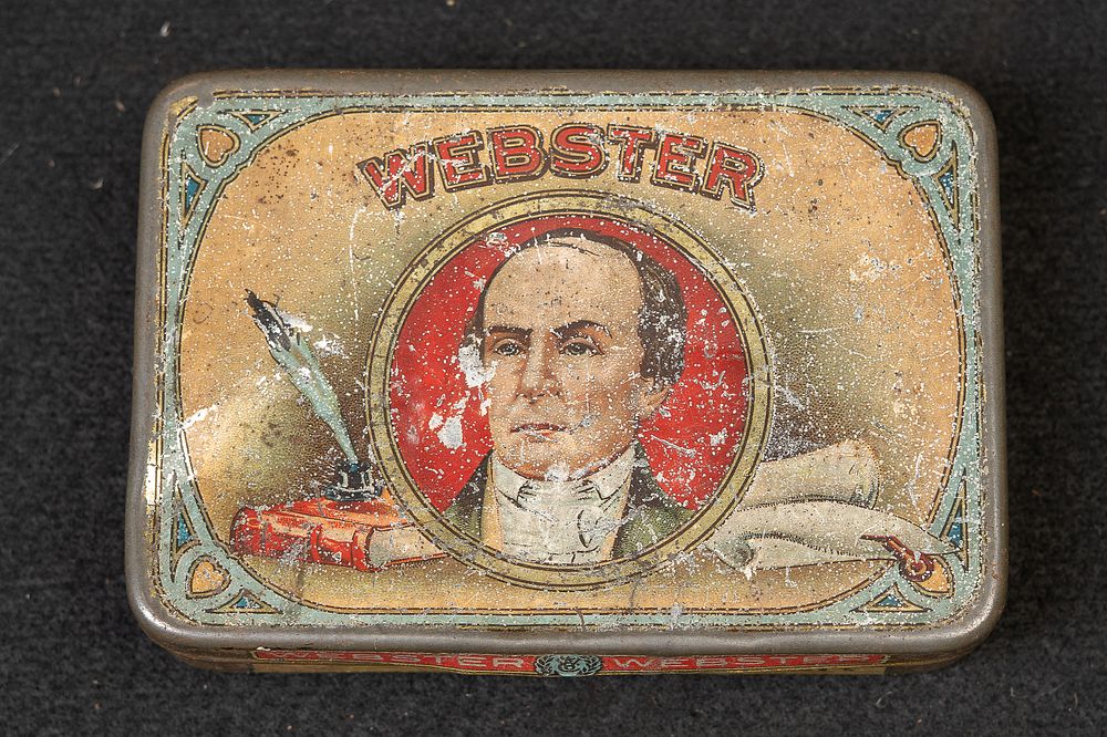 Lot 341: Webster Cigar Company Lithographed Cigar Tin