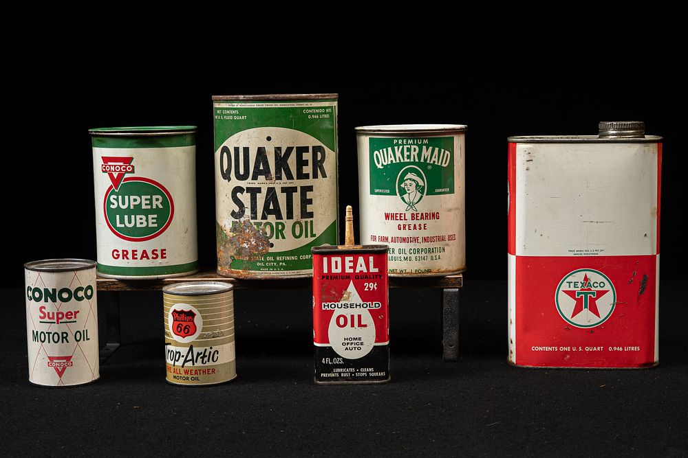 Lot 357: Vintage Petroleum & Automotive Advertising Tins