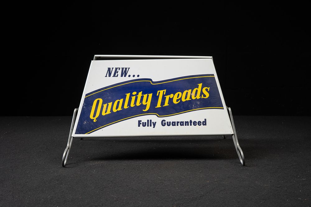 Lot 366: Vintage NOS "Quality Threads" Tire Display Sign