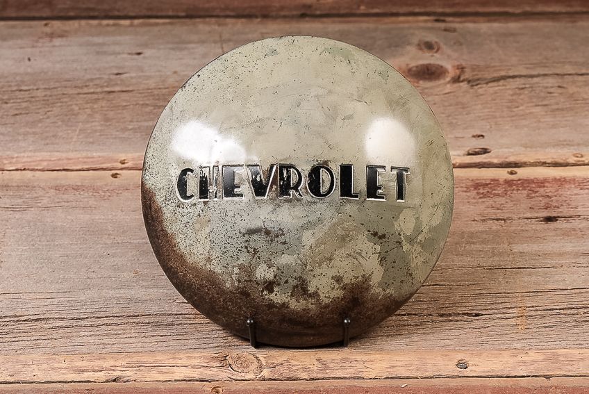 Lot 375: Chevrolet Embossed Steel Hubcap