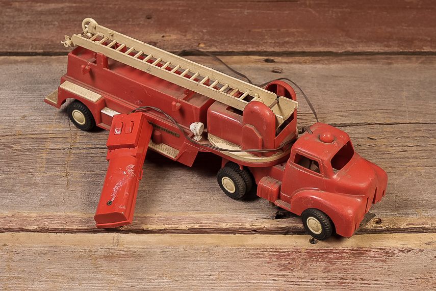 Lot 416: Plastic Toy Fire Truck with Ladder