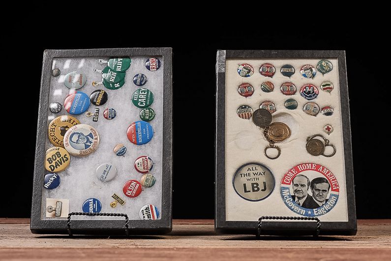 Lot 423: Lot of 2 Framed Sets of Political Buttons