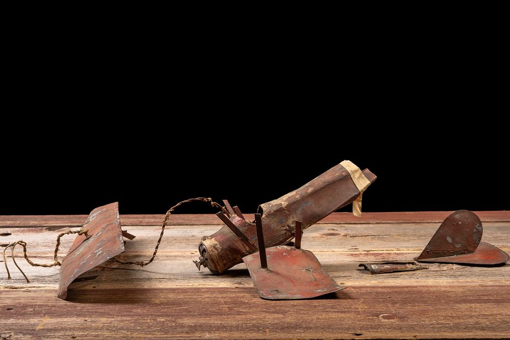 Lot 462: Vtg. Disassembled WWII-Era Motorized Plane Toy