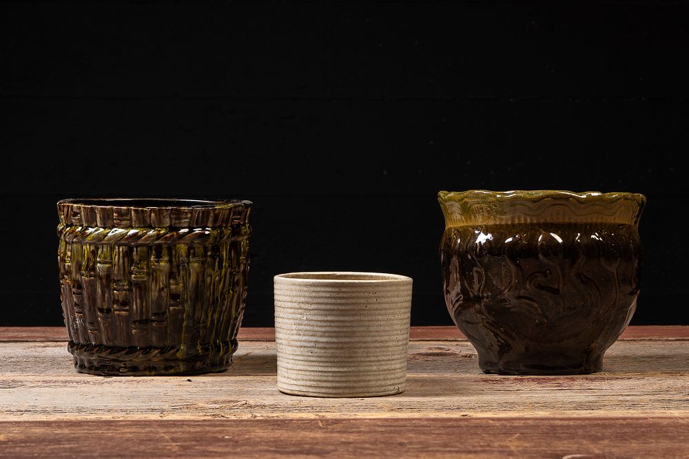 Lot 464: Lot of 3 Vintage Studio and Art Pottery Planters