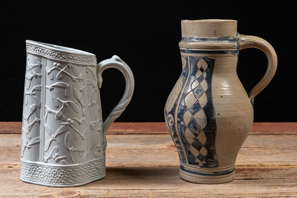 Lot 466: Pair of Vintage Ceramic Pitchers