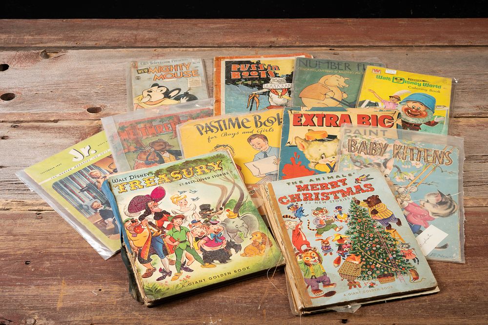 Lot 485: Vintage Children’s Books & Coloring Book Lot