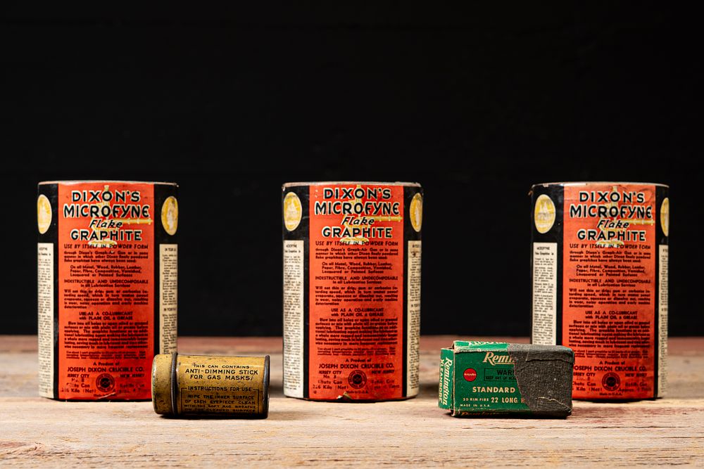 Lot 488: Dixon’s Microfyne Graphite Lubricant w Asst. Tins