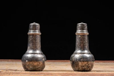 Pair of Sterling Silver Salt and Pepper Shakers. C-20793 Pair of sterling silver salt and pepper 
