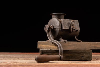 Antique Cast Iron Tobacco Grinder with Hand Crank. C-18891 Heavy cast iron tobacco grinder 