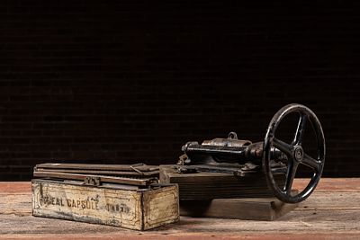 Late 19th Century Model 3 Suppository Machine. C-18779 Hand-cranked Model 3 suppository machine 