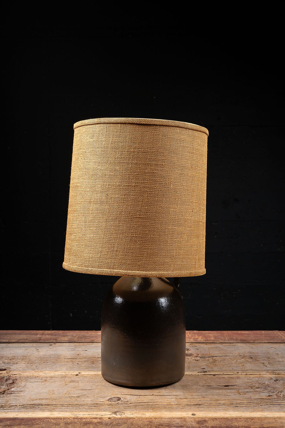 Lot 11: Albany Slip Stoneware Jug Converted to Table Lamp