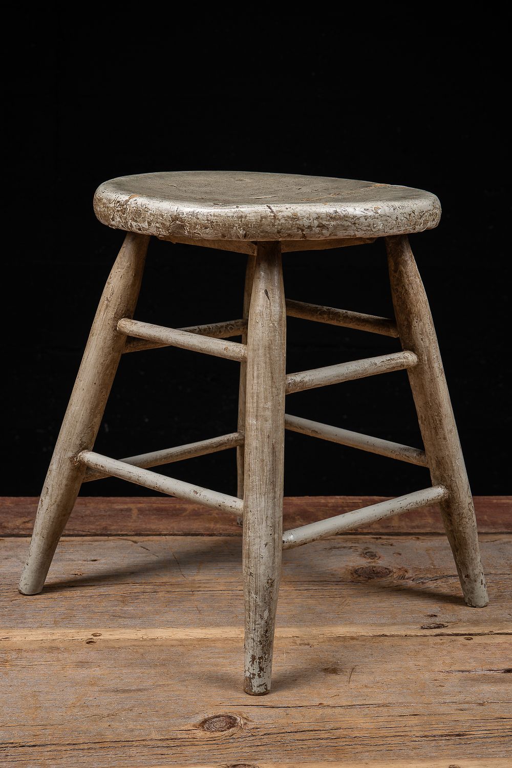 Lot 41: Primitive Painted Milking Stool
