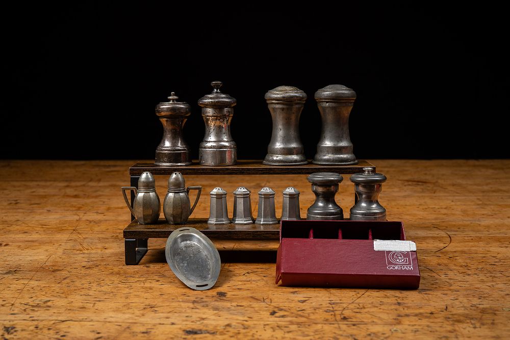 Lot 46: Collection of Pewter Salt and Pepper Shakers