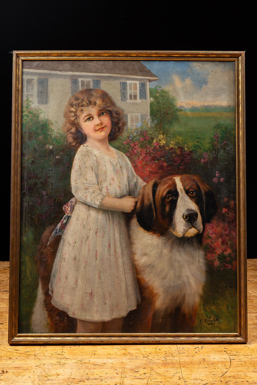Lot 51: Framed On Guard Oil Painting, Colvin after A. Fox