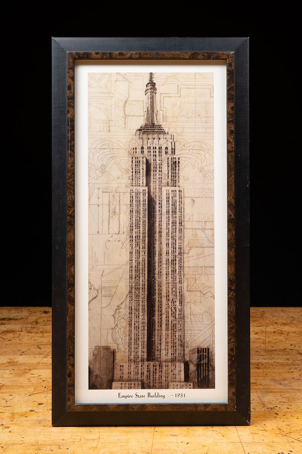 Lot 55: Framed Empire State Building Print