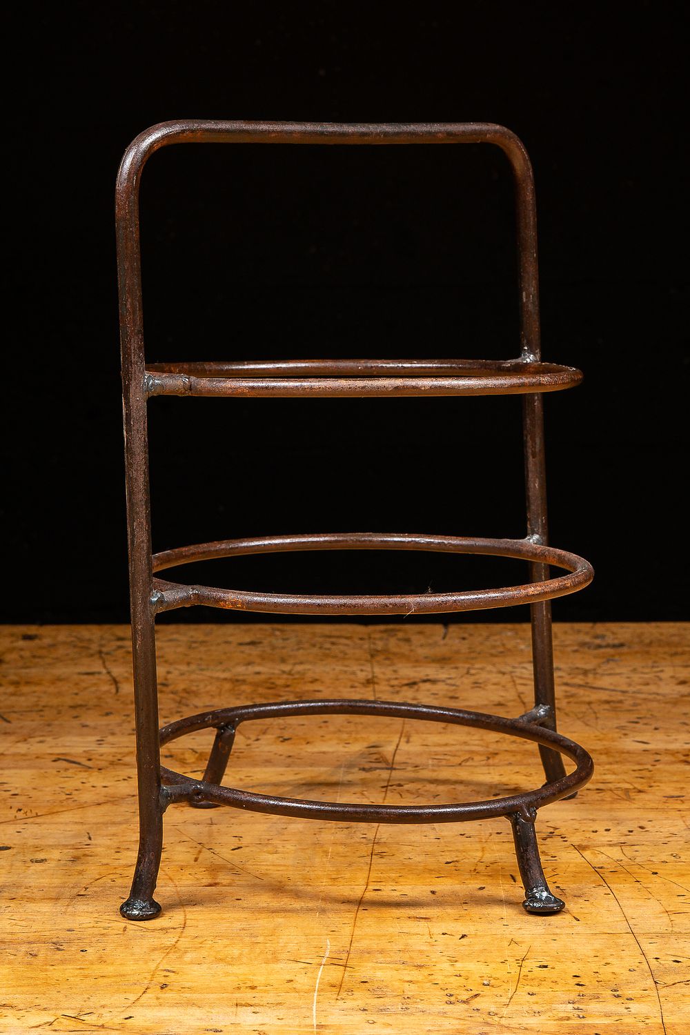 Lot 63: 3-Tiered Wrought Iron Pie Stand, c. 1920s