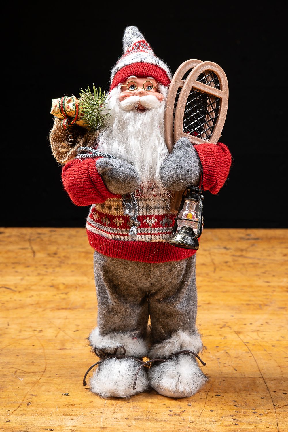 Lot 87: Woodland Snowshoe Santa in Wire Rim Glasses