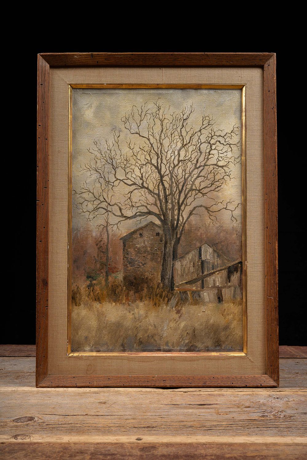 Lot 99: Rustic Farm | Framed Landscape Oil Painting