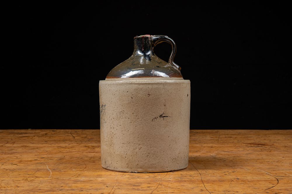 Lot 104: Antique Stoneware Maple Leaf Jug by Western