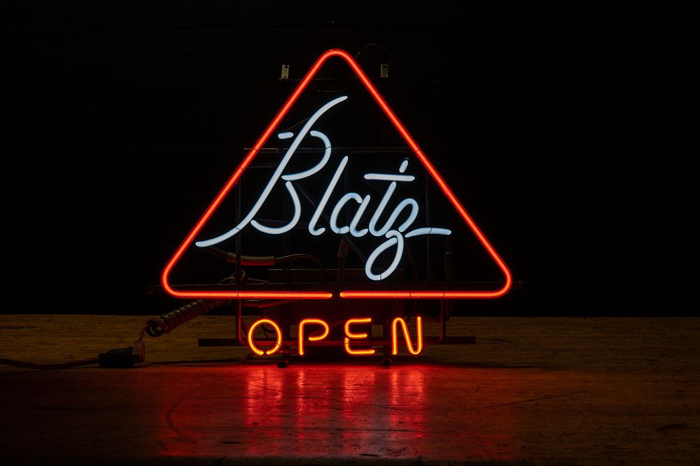 Lot 127: Blatz Beer Open Neon Sign