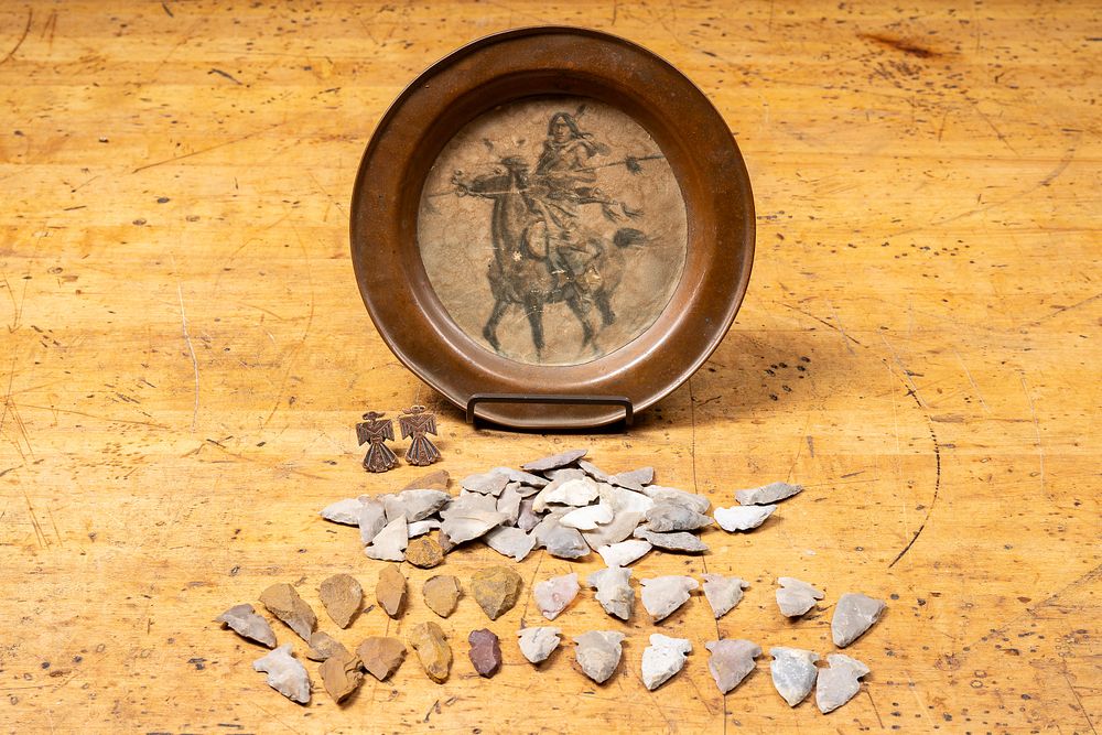 Lot 139: Lot of Native American Themed Copper, Arrowheads